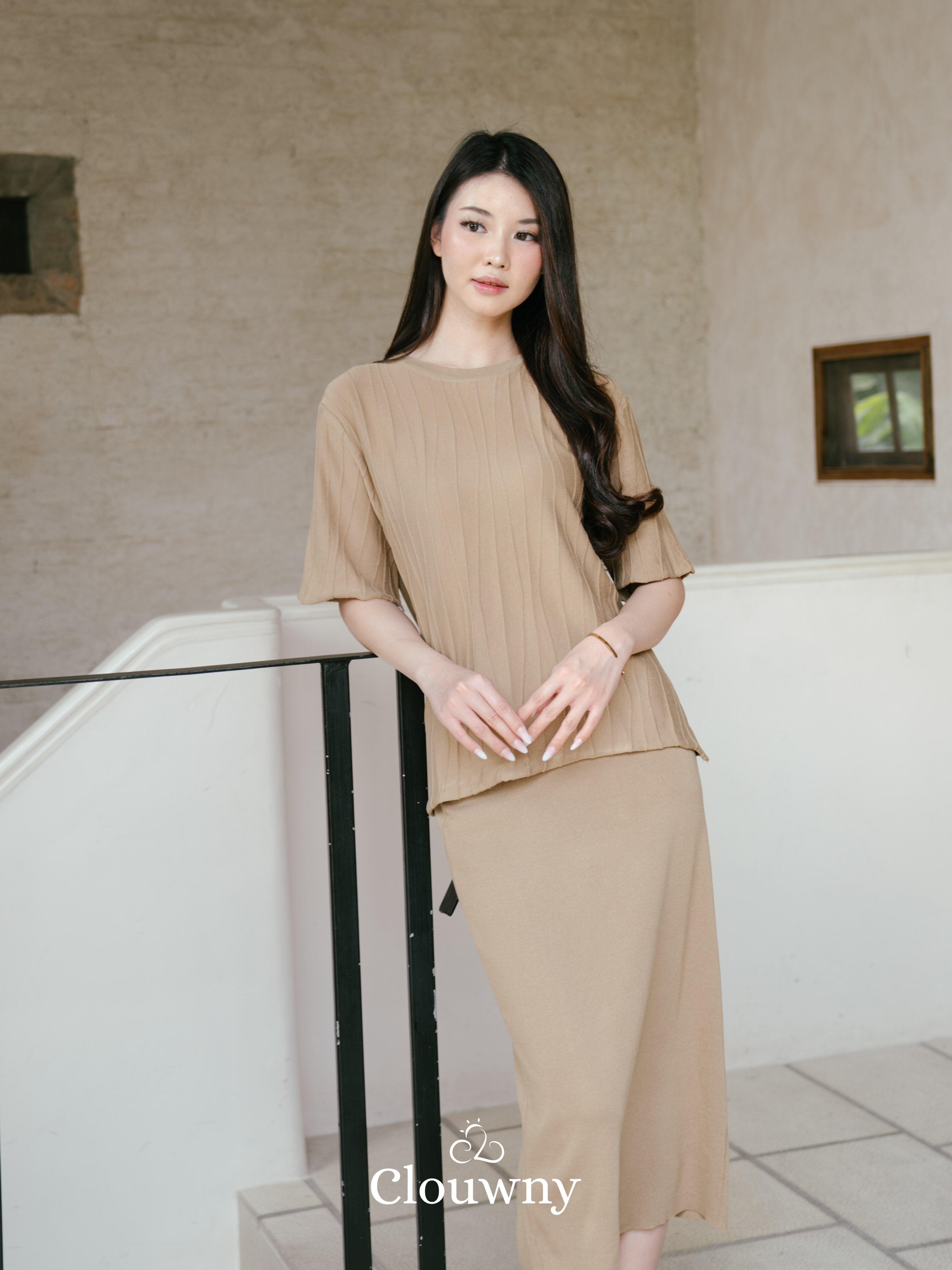 Asner Knit Set - Khaki